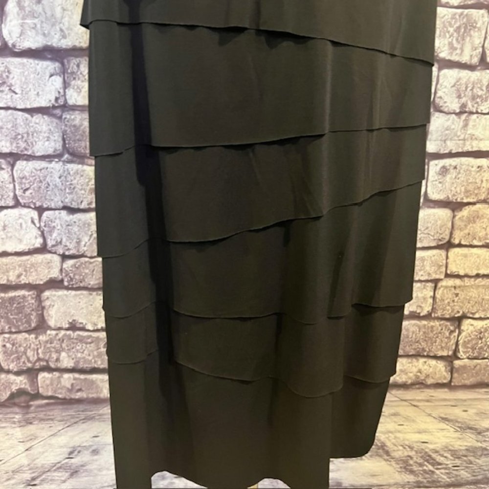 Chico's Black Sleeveless Tiered Dress Size XL - Picture 8 of 11